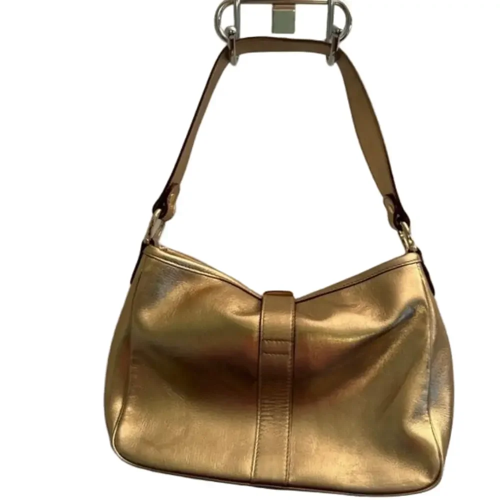 KATE SPADE ♠️ New York Gold Metallic Leather Hobo Shoulder Bag Purse